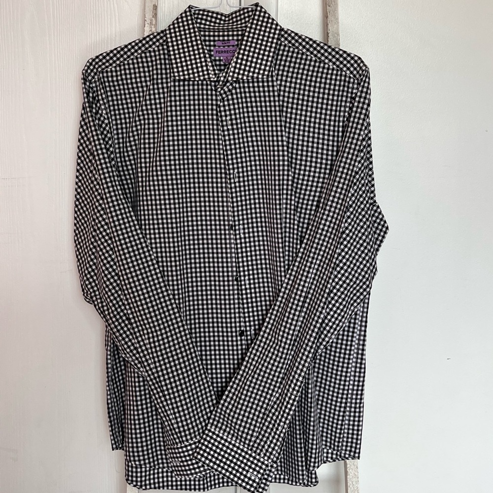 Mens Dress Plaid Dress shirt